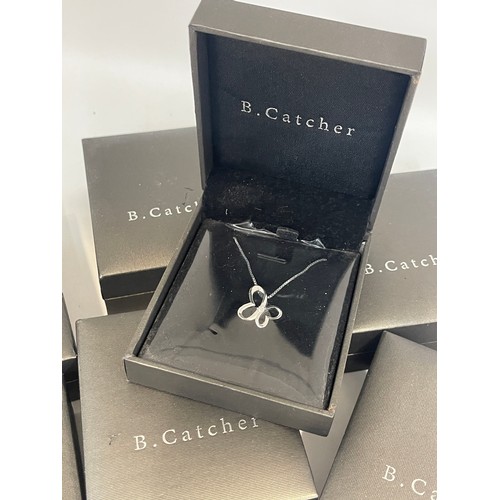 498 - Selection of B.Catcher silver necklaces