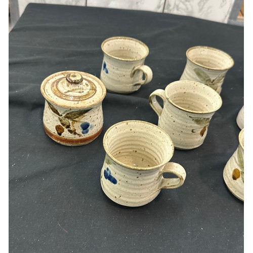 132 - Vintage stone ware salt glazed coffee set