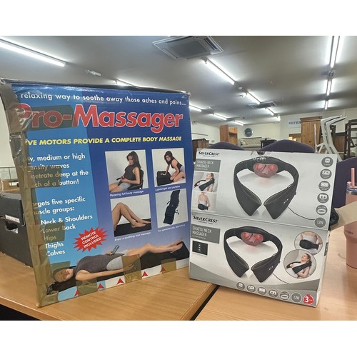 333 - Pro massager provides a complete body massage and a Silver crest Shatsu neck massager - both in work... 