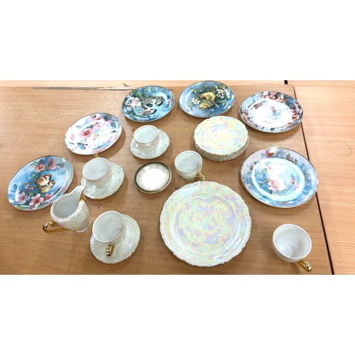 216 - Selection of vintage porcelain items to include a tea service and collectors plates by Franklin Mint