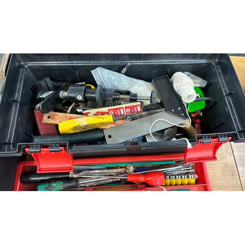 308 - Selection of tools includes hammers screw drivers saws etc