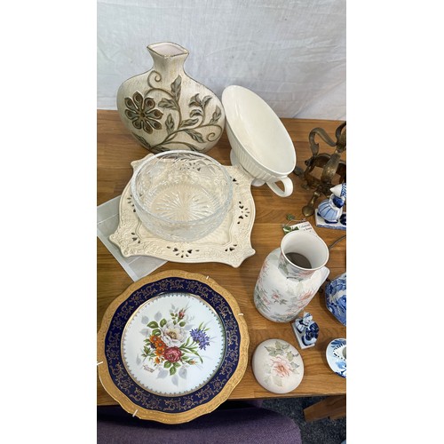 363 - Selection of miscellaneous includes lamps, pottery etc