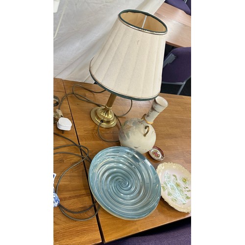 363 - Selection of miscellaneous includes lamps, pottery etc