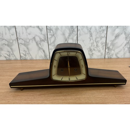 260 - Art deco 2 keyhole aakra mantel clock