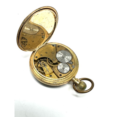 401 - WALTHAM Rolled Gold Open Face Gents Pocket Watch Hand-wind Working