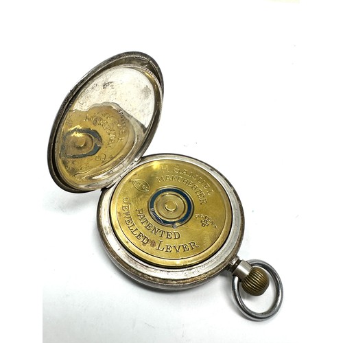 406 - H. SAMUEL .925 SILVER Gents Vintage Pocket Watch Hand-wind Working