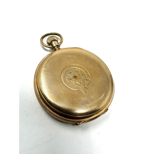 402 - ELGIN Rolled Gold Open Face Gents Pocket Watch Hand-wind Working