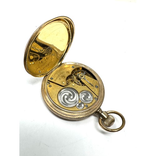 402 - ELGIN Rolled Gold Open Face Gents Pocket Watch Hand-wind Working