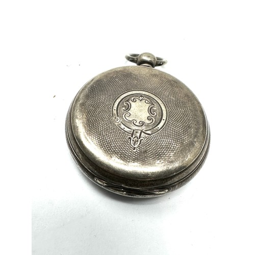 407 - STERLING SILVER Gents Vintage Open Face Pocket Watch Key-wind Working