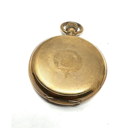 399 - THOMAS RUSSELL Rolled Gold Full Hunter Gents Pocket Watch Hand-wind Working