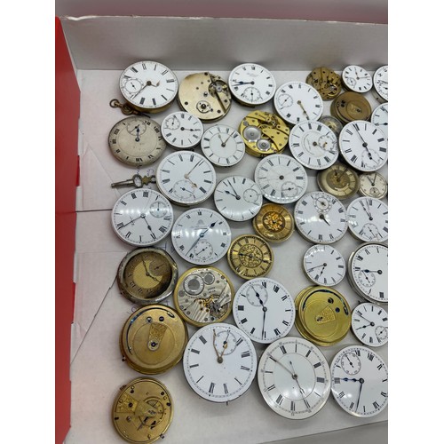 562 - Large selection of antique pocket watch movements for spares/repairs