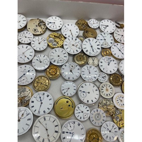 562 - Large selection of antique pocket watch movements for spares/repairs