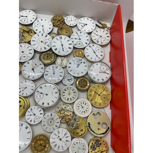 562 - Large selection of antique pocket watch movements for spares/repairs