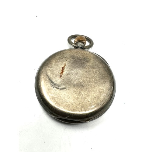 403 - STERLING SILVER Gents Vintage Open Face Pocket Watch Hand-wind Working