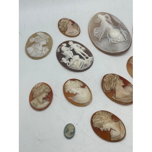 458 - Collection of antique and later unmounted cameos