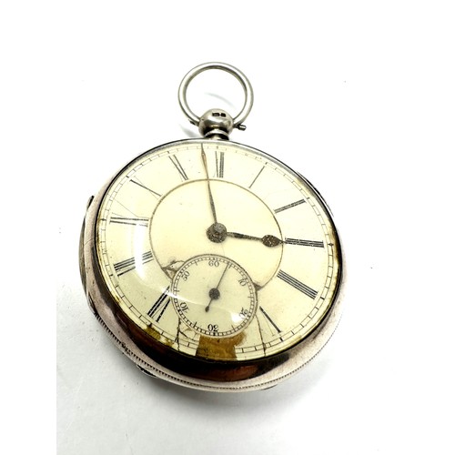 404 - STERLING SILVER Cased Gents Antique Fusee POCKET WATCH Key-wind WORKING