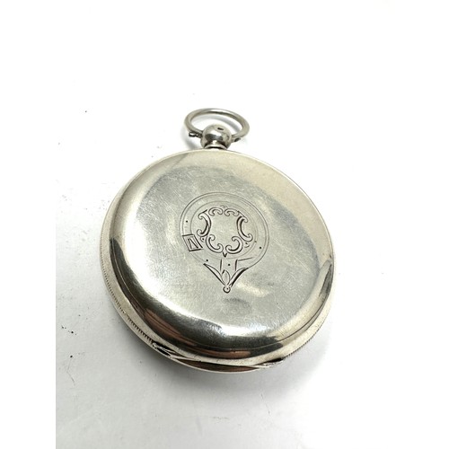 404 - STERLING SILVER Cased Gents Antique Fusee POCKET WATCH Key-wind WORKING