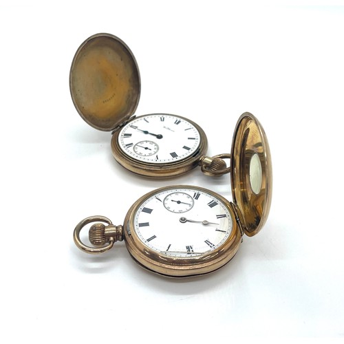 570 - Two gold plated pocket watches, both untested