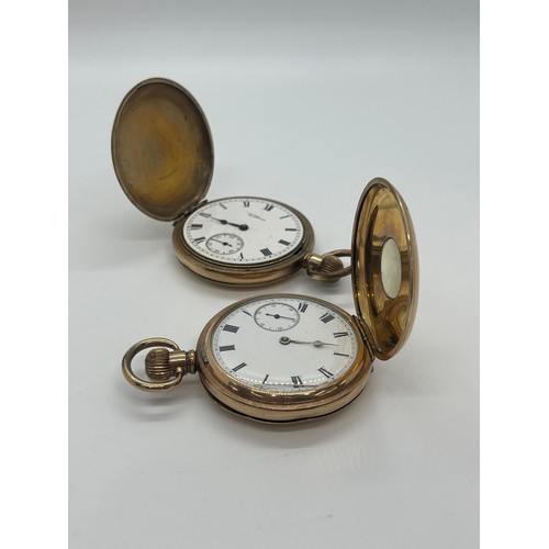 570 - Two gold plated pocket watches, both untested