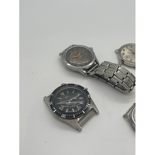 551 - Vintage gents wristwatches to include Uno divers watch, Favre Leuba sea chief and others