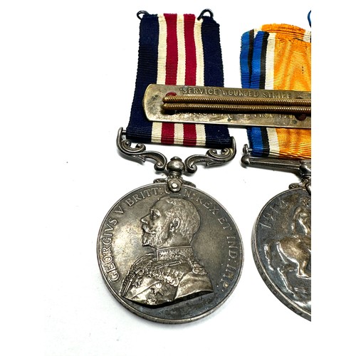 375 - WW.1 Military Medal - M.M & Pair & Wound Stripe. Named. G. 21416 Pte. A.C.J. Lee the queens .r