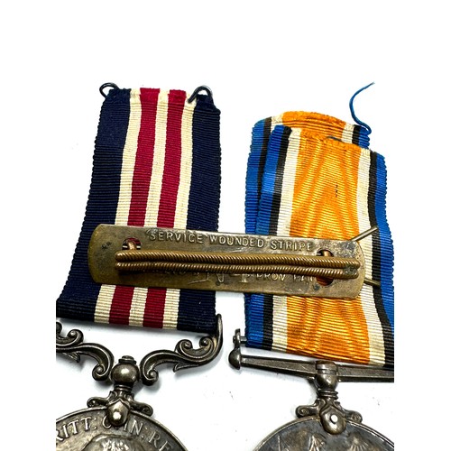 375 - WW.1 Military Medal - M.M & Pair & Wound Stripe. Named. G. 21416 Pte. A.C.J. Lee the queens .r