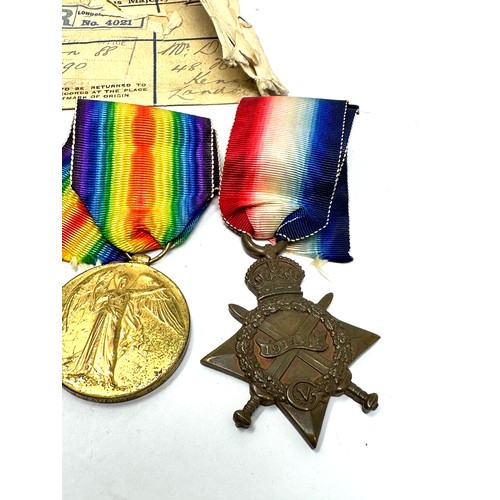 366 - WW.1 1914-15 Star Trio. & Original Ribbons Named. 93512 Dvr. J. Radford. R.F.A