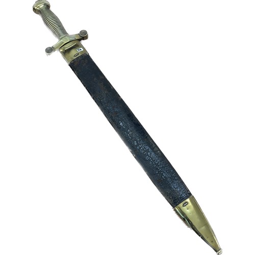 509 - French artillery short sword ( cabbage cutter ) dated 1836 complete with scabbard, length 66 cm.