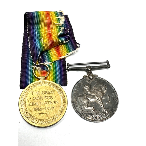 345 - ww1 medal pair to 14214 D.A  W.H.SMITH D.H.R.N.R