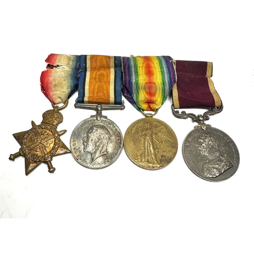 354 - ww1 mons star medal trio & long service medal group  to r-24674 sjt w.o cl.2 e.annetts a.s.c