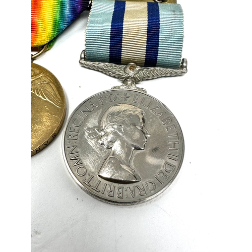 358 - Royal observer corps medal & ww1 medal pair To b.z.7771 h.w westley ord r.n.v.r the 150observer corp... 