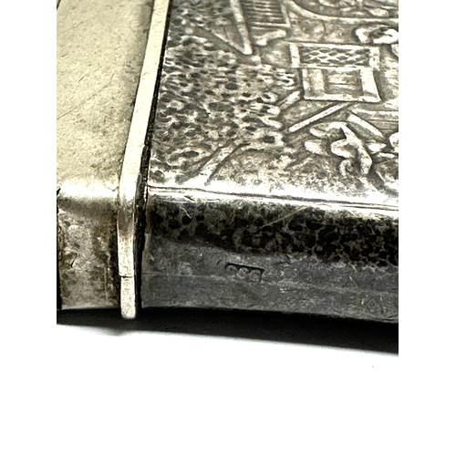 433 - Vintage Thorens silver lighter, a rare Swiss claw lighter marked 935 with repousse work to sides