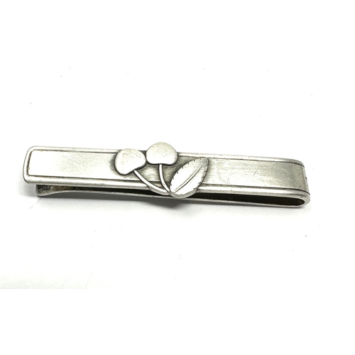 74 - Georg Jensen Cherry peter Heering Tie Clip Sterling Silver Denmark