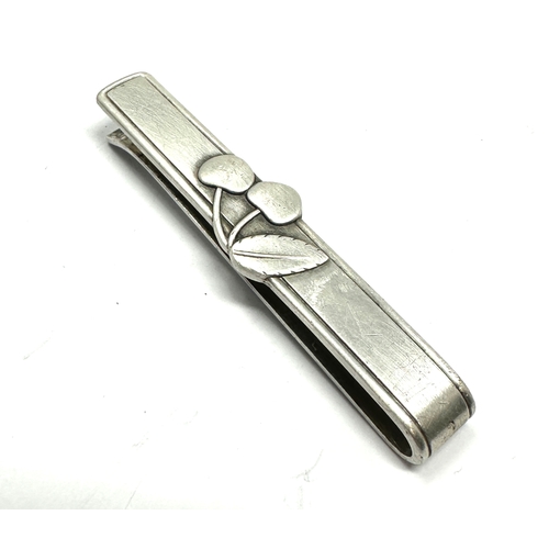 74 - Georg Jensen Cherry peter Heering Tie Clip Sterling Silver Denmark