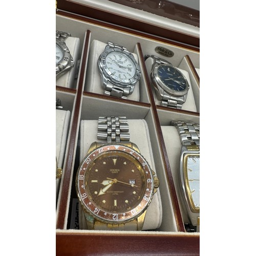 575 - Large selection of ladies and gents wristwatches includes Ben Sherman, Sekonda, Casio etc, untested