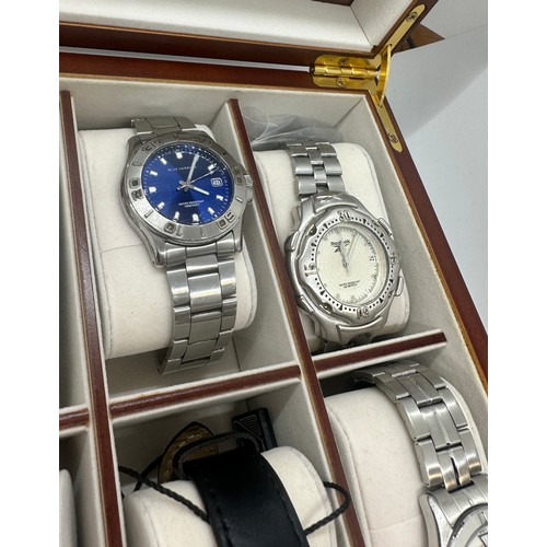 575 - Large selection of ladies and gents wristwatches includes Ben Sherman, Sekonda, Casio etc, untested