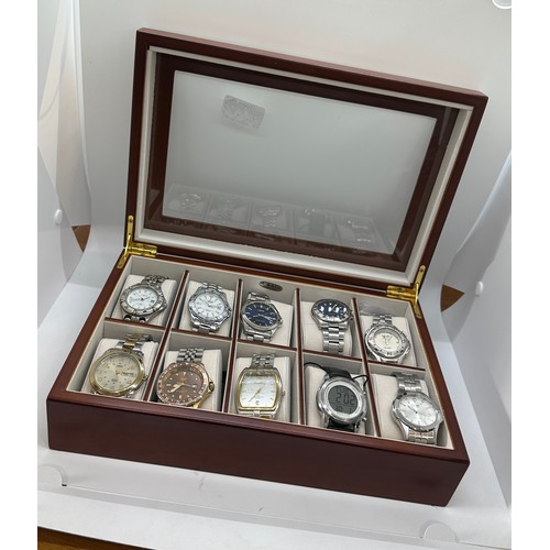 575 - Large selection of ladies and gents wristwatches includes Ben Sherman, Sekonda, Casio etc, untested