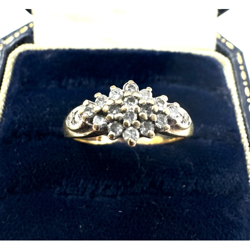 108 - 9ct gold diamond ring weight 2.6g 0.25ct diamonds