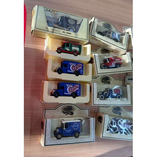 12 - Large selection of boxed die cast cars includes LLedo etc