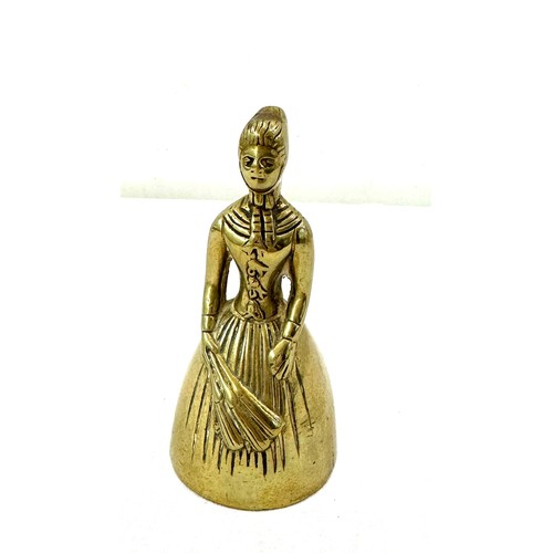 515 - Vintage brass lady bell with feet