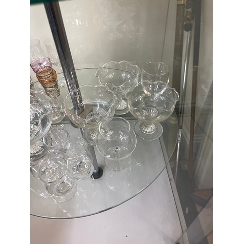 235 - Large selection of glassware to include Babycham, Cherry B glasses etc