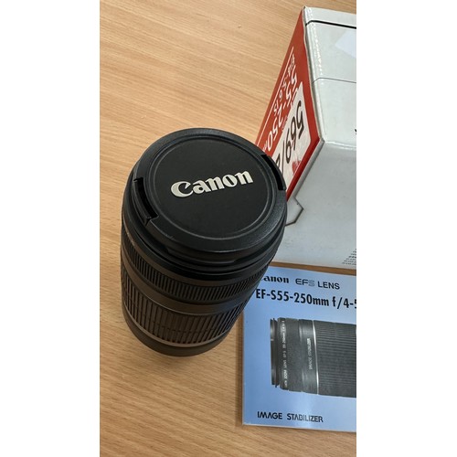 66 - EFS55-250MM Canon lens - untested