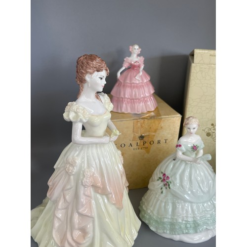 580 - 4 Boxed Coalport lady figures includes Karen height 8.5 inches