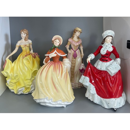 592 - Set of  Royal doulton lady figures includes Autumn and summer, spring and winter