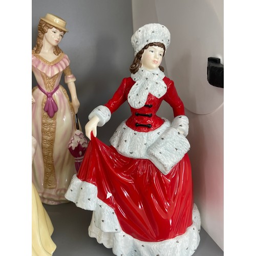 592 - Set of  Royal doulton lady figures includes Autumn and summer, spring and winter