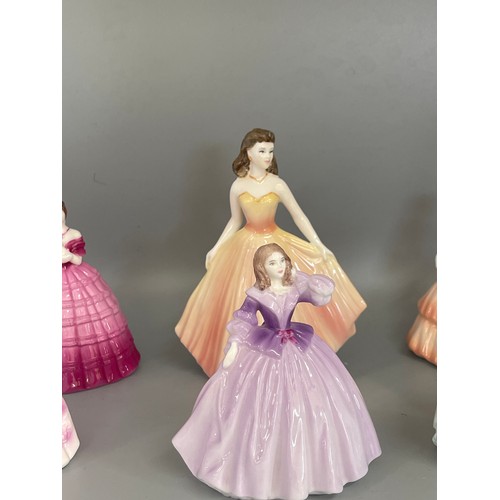 604 - Selection of miniature Coalport lady figures includes Jessica, Natalie etc