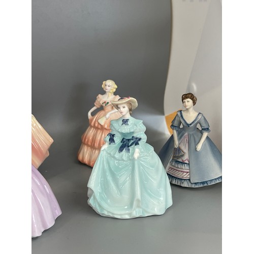 604 - Selection of miniature Coalport lady figures includes Jessica, Natalie etc