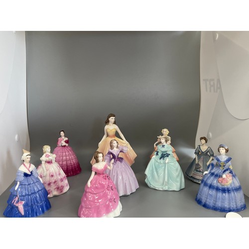 604 - Selection of miniature Coalport lady figures includes Jessica, Natalie etc