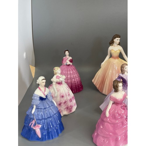 604 - Selection of miniature Coalport lady figures includes Jessica, Natalie etc