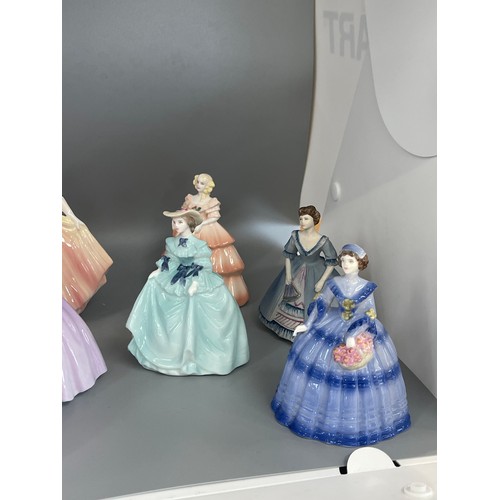 604 - Selection of miniature Coalport lady figures includes Jessica, Natalie etc